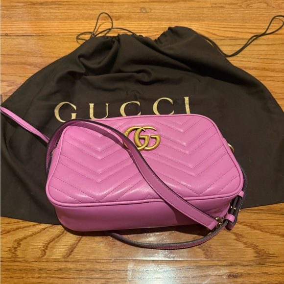 Gucci Handbags - Gucci Marmont Pink Small authentic limited edition color excellent condition